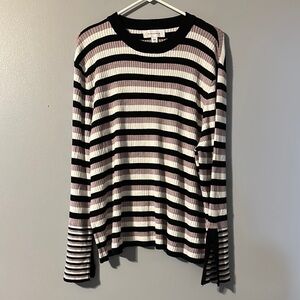 Popsugar SIze 3X Black and White Striped Sweater